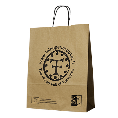 Paperikassi ruskea nyörikädensijalla