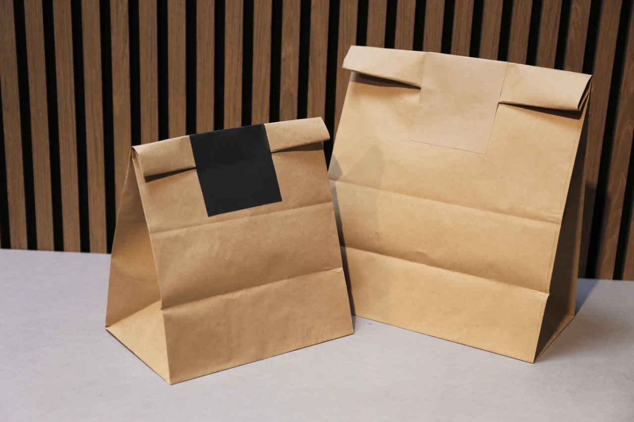 Tasapohjapussi ruskea